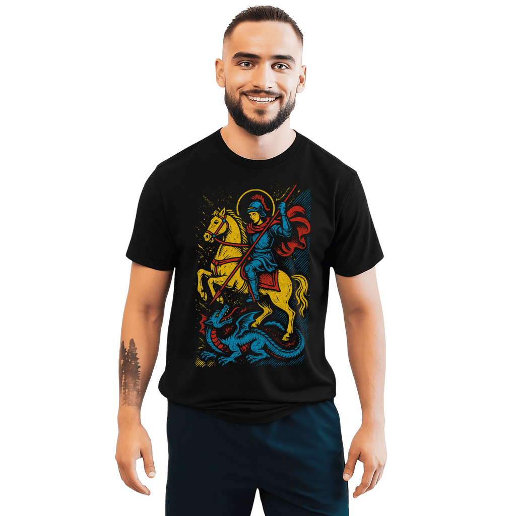 Camiseta Masculina Algodão São Jorge Proteção