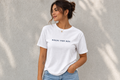 Camiseta Branca Algodão Estampa Frente e Verso Nossa Senhora Aparecida
